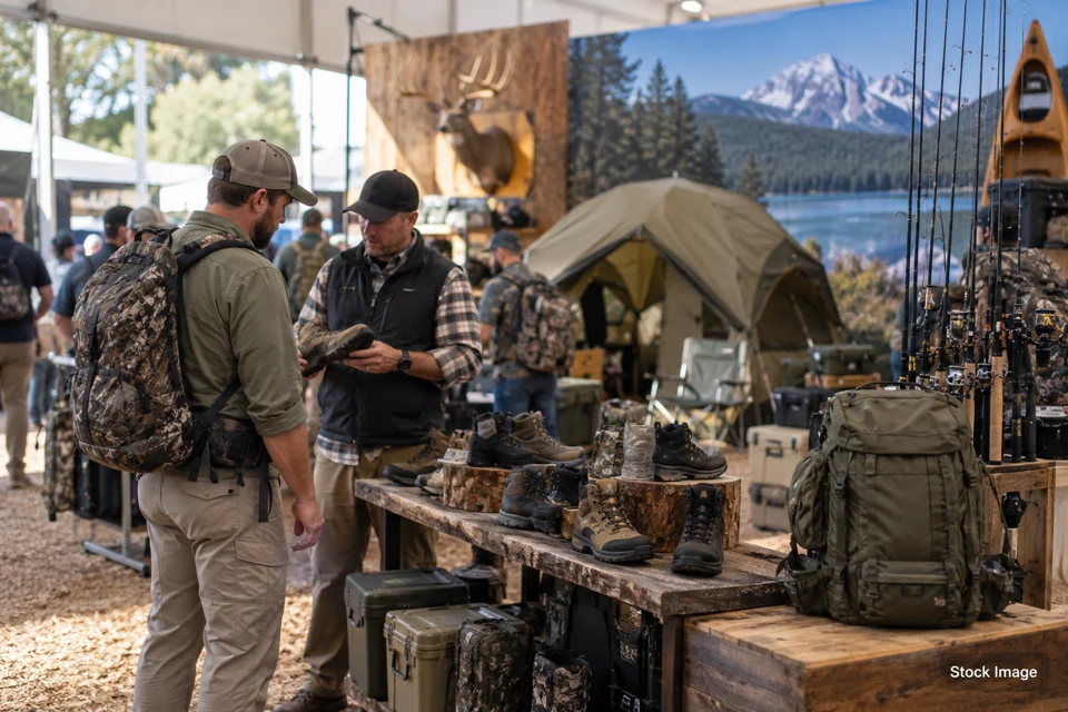 Outdoor gear — outdoor gear exhibits and activities scene