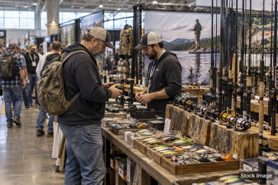 Tackle & fishing — tackle & fishing exhibits and activities scene